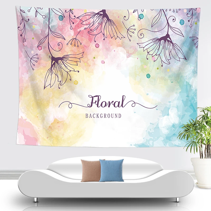 Цветок гобелен стены тканевое одеяло Горячая продажа Ткань Гобелен богемный doeken