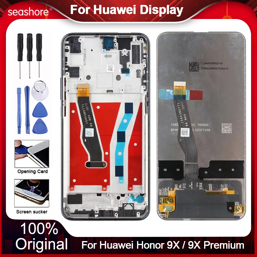 Pantalla Original de 6,59 pulgadas para Huawei Honor 9X, Digitalizador de pantalla t&aacute;ctil de pantalla LCD para Honor 9X Premium, pieza de repuesto STK-LX1-0