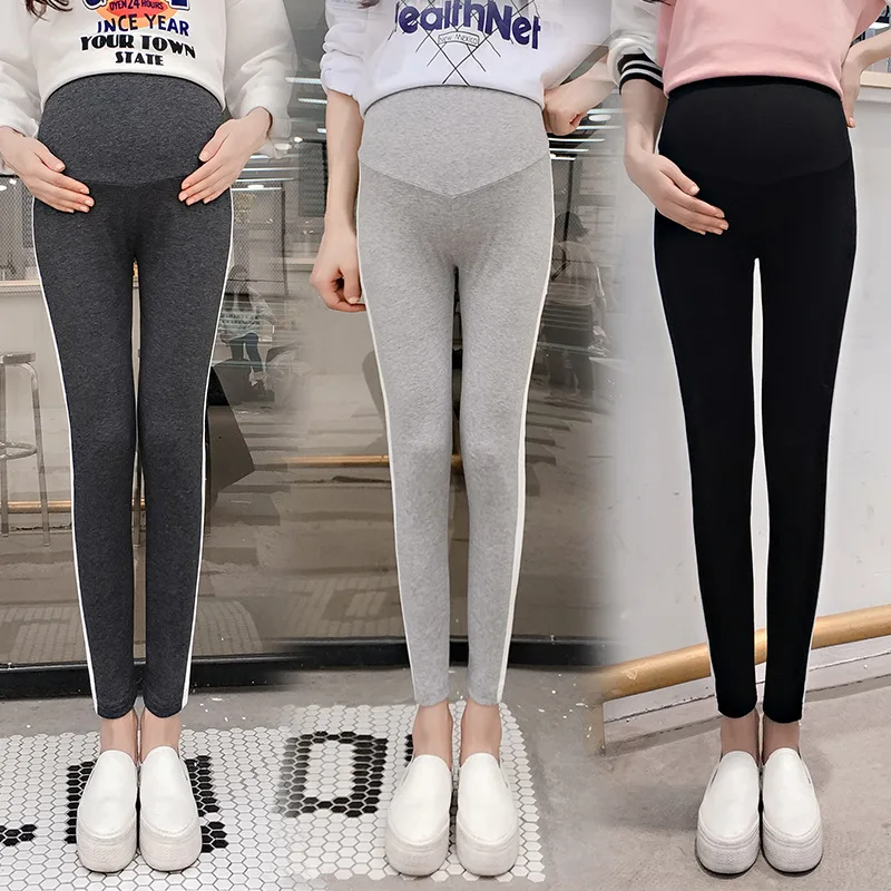 Леггинсы для беременных повседневные с полосками по бокам леггинсы стрейч