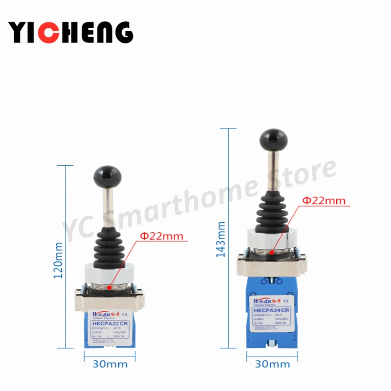 

high quality 22mm Cross rocker switch master switch Two-way self-locking / self-resetting four-way self-locking / self-resetting