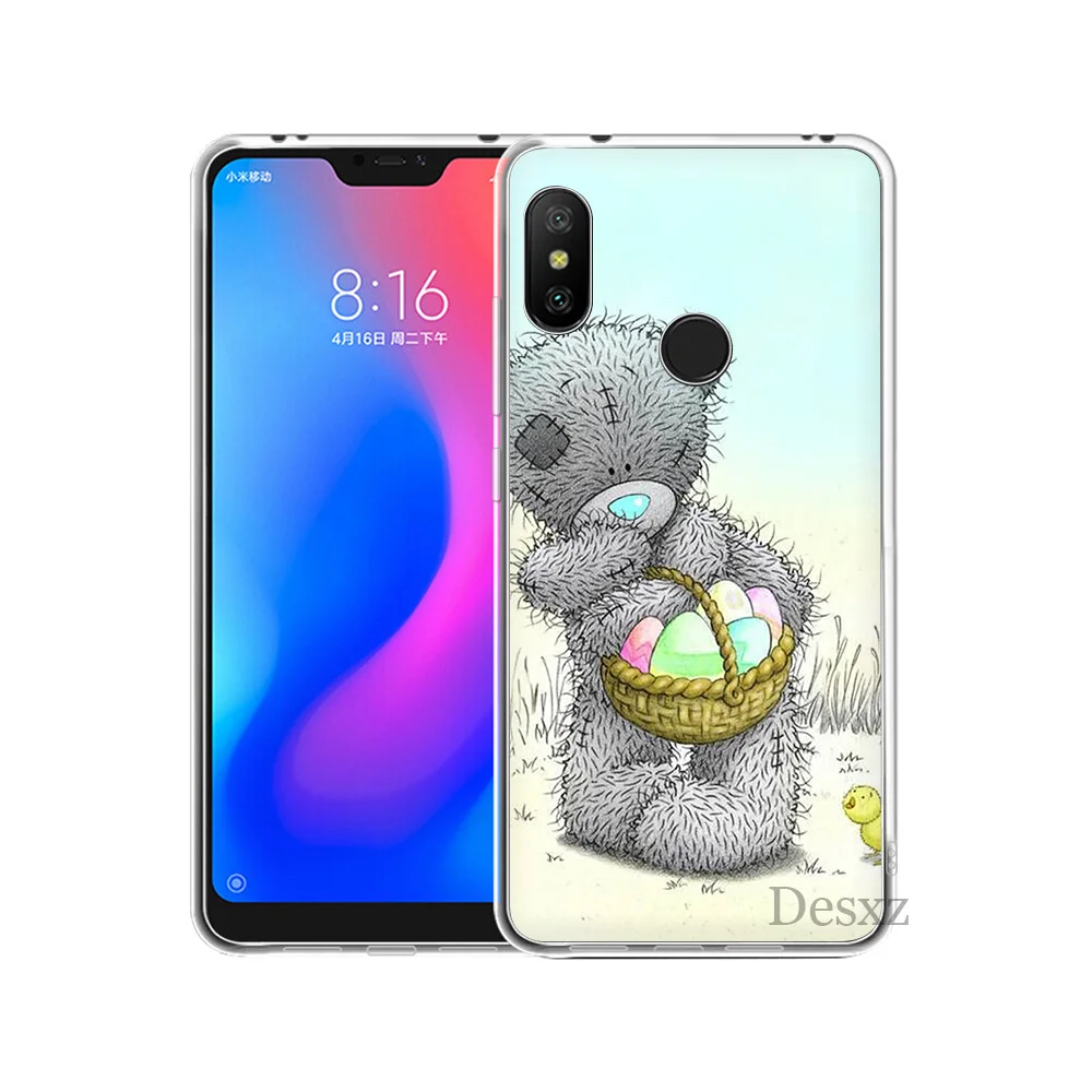 Case Lovely Teddy Bear For Xiaomi Redmi Mi 8 SE Note 5 5A 6 6X Pro MIX 2S A2 Lite Plus 4X 4A S2 F1 7 GO |