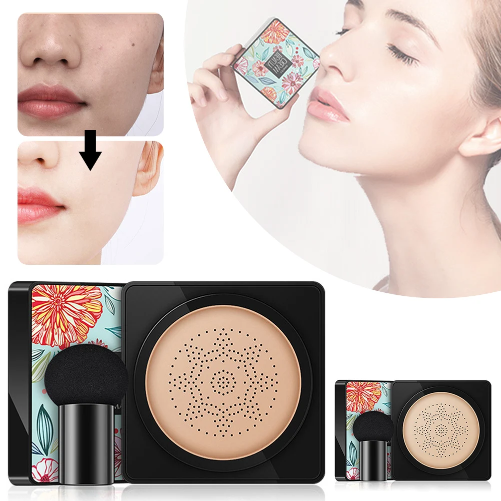 

1Pcs BB Air Cushion Foundation Mushroom Head CC Cream Concealer Whitening Makeup Cosmetic Waterproof Brighten Face Base Tone
