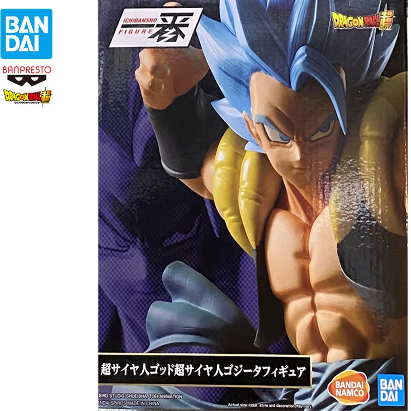 

BANDAI Dragon Ball Z Anime Figure Gogeta Super Saiyan Blue Action Figure Collection Model Toy For Kids Attached Original Box