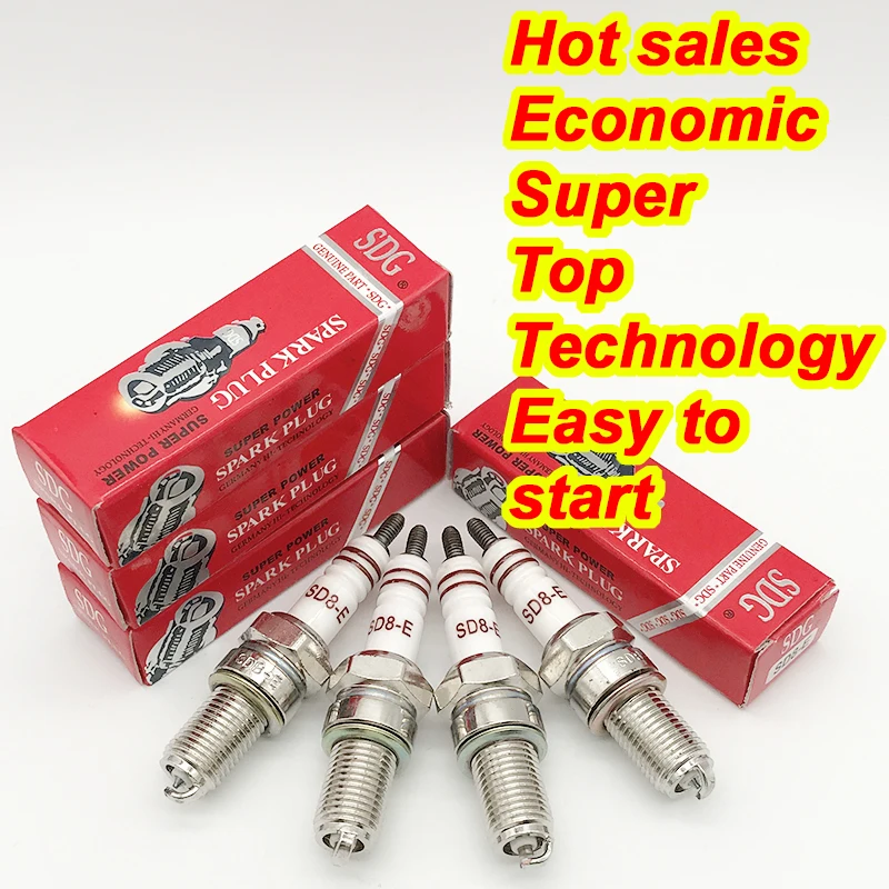 10 шт. супер EA D8 SD8 E Свеча зажигания для двигателя 125cc DR8EA D8EA DR8EIX DPR8EA 9 DPR8EIX IX24 X24ESR U HG22