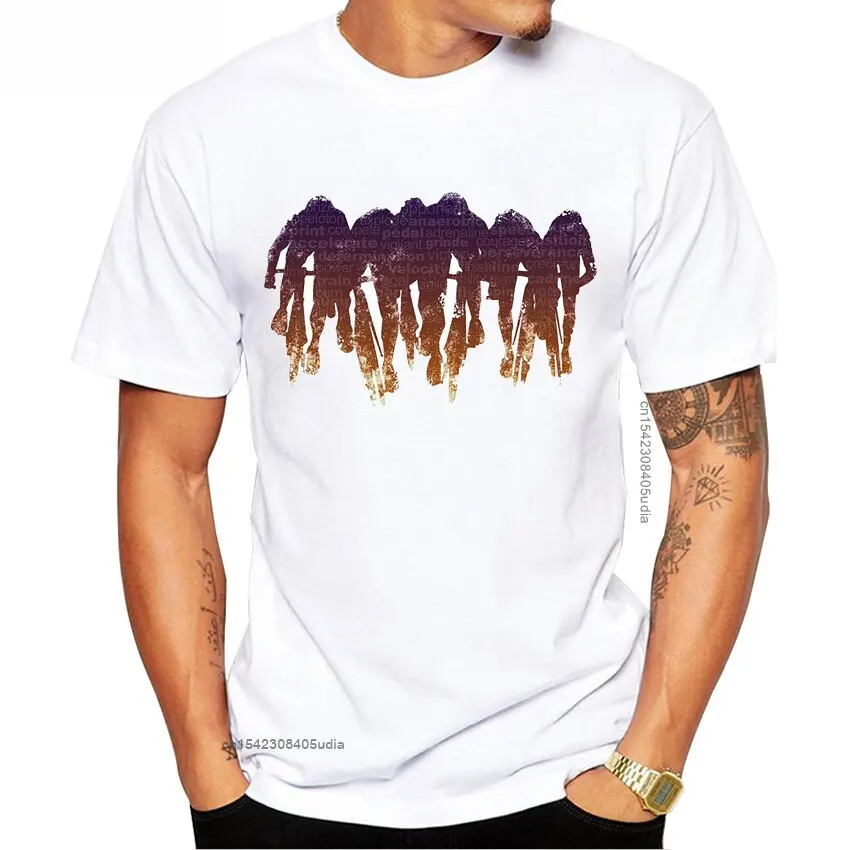 

Футболка Ameitte мужская с мотивирующим рок принтом, тенниска для езды на велосипеде и спринта, повседневная майка в стиле ретро, лето