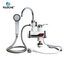 Water Heater Shower 220V Kitchen Faucet EU Plug Electric Water Heater 3000W Digital Display For Country House Cottage