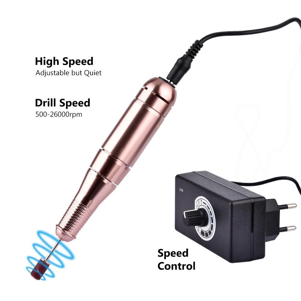 Электрическая дрель для дизайна ногтей пилка педикюра и маникюра 26000 об/мин 15