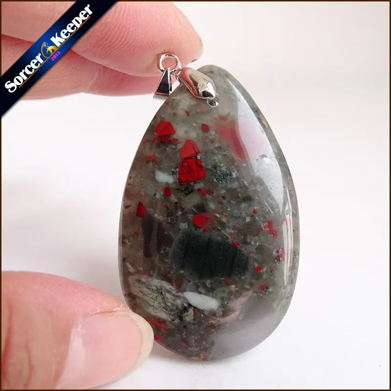 Ожерелье новинка ожерелье с подвеской натуральный кристалл камень кровяной бусы