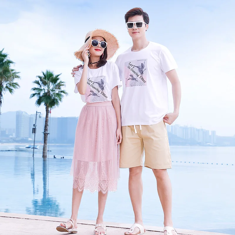 Одинаковые комплекты для семьи Летнее мама дочка платье-футболка Футболка сына