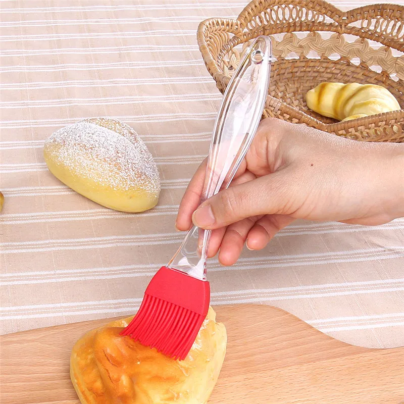 1Pc Silicone Baking Basting Pastry Brush Liquid Oil Cake Bakeware Bread for BBQ Utensil Safety Cook Tools |