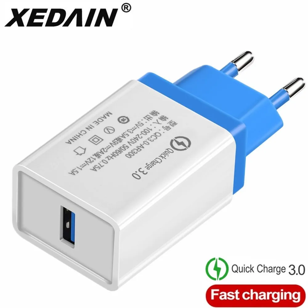 Быстрая зарядка 3 0 Зарядка телефона ЕС/США USB мобильный телефон зарядное