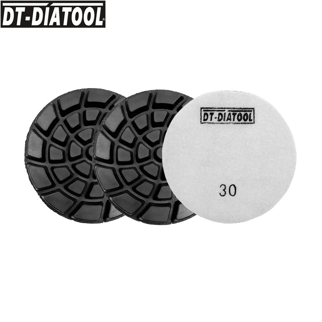 DT DIATOOL 3 шт/pk Grits #30 Полировальные Алмазные бетонные полировальные прокладки с
