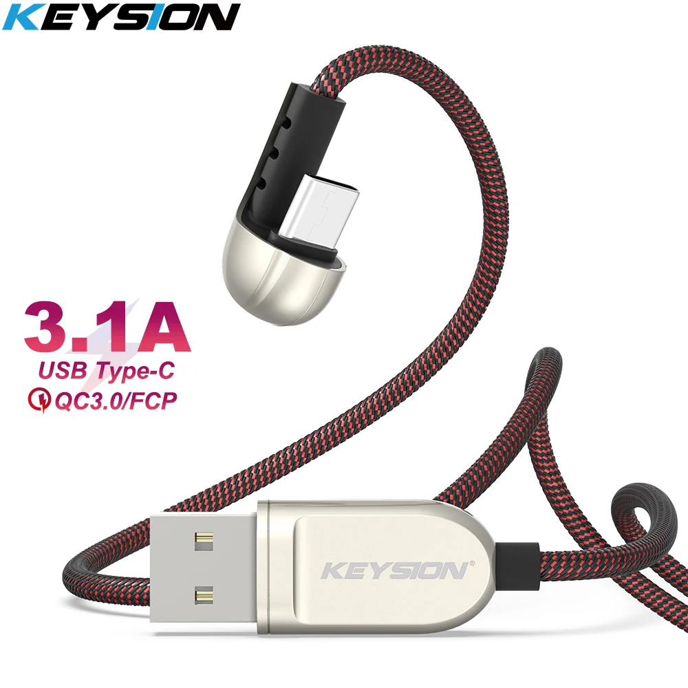 KEYSION цинковый сплав игровой TYPE C кабель для Samsung A50 70 S10 3.1A Быстрая зарядка USB