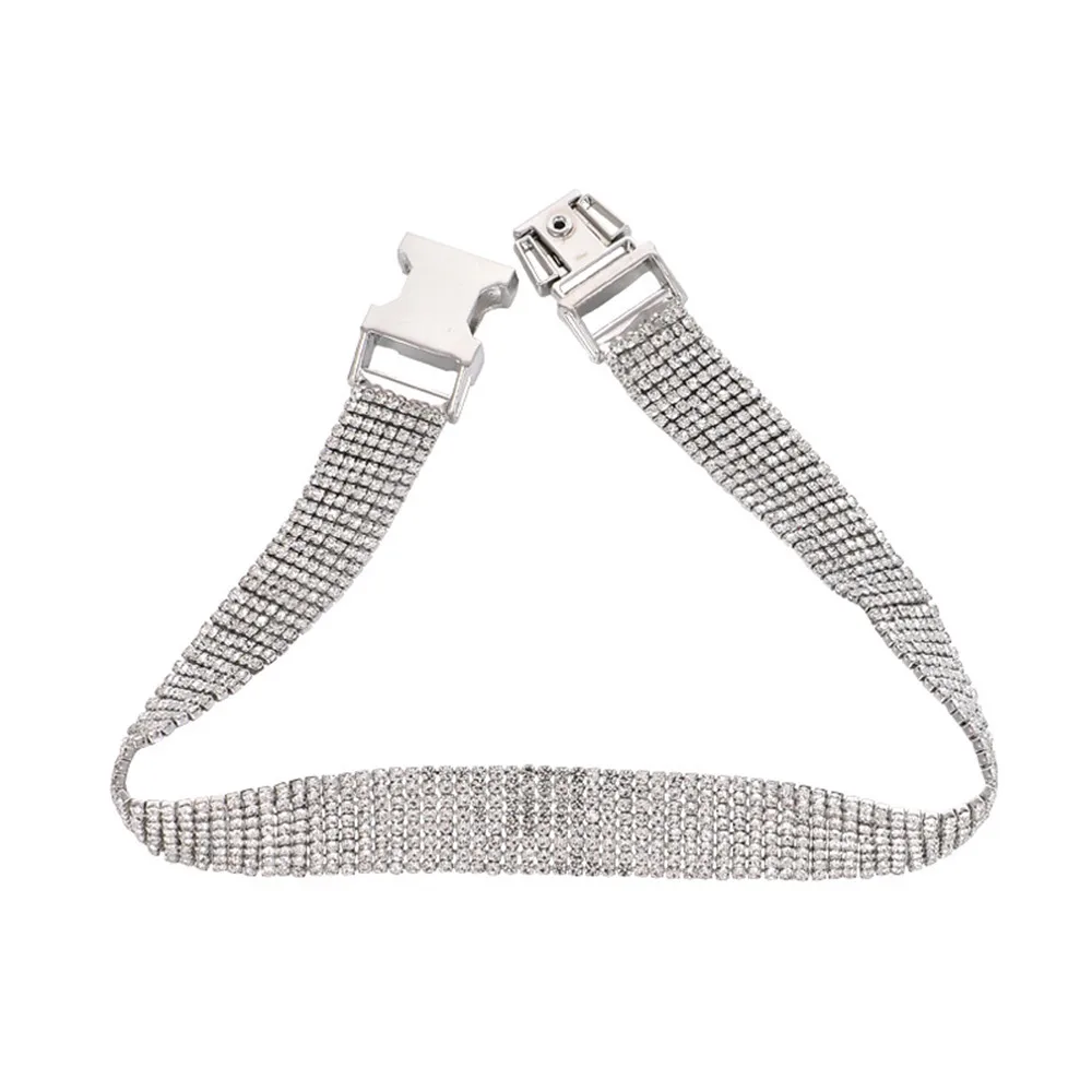 

For Silver Color Bijoux Statement Jewelry Shine Choker Necklaces