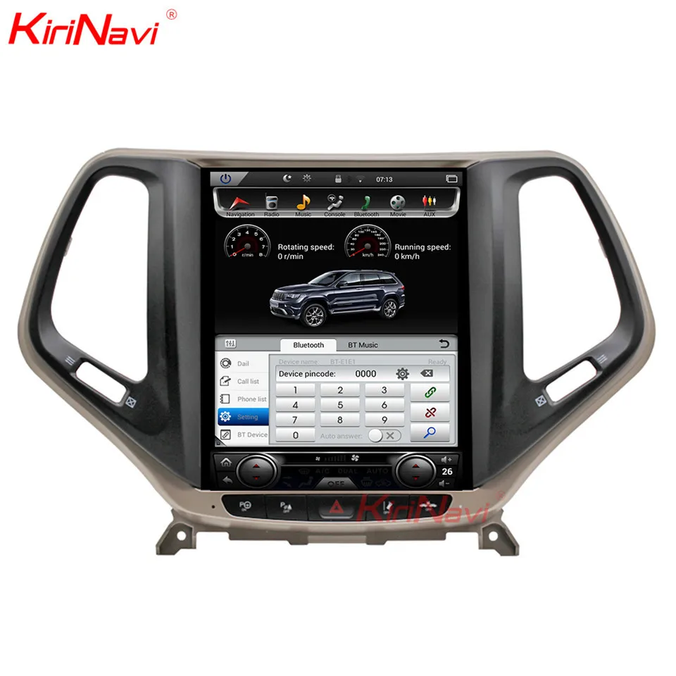 KiriNavi 10 4 "вертикальный экран Tesla стиль Android 9 0 автомобильное радио для Jeep grand Cherokee