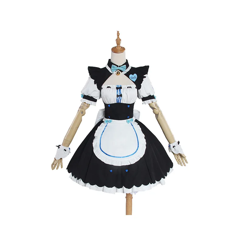 2020 Chocola NEKOPARA Косплей Ванильная горничная Платье Костюм кошка Neko девочка Женский