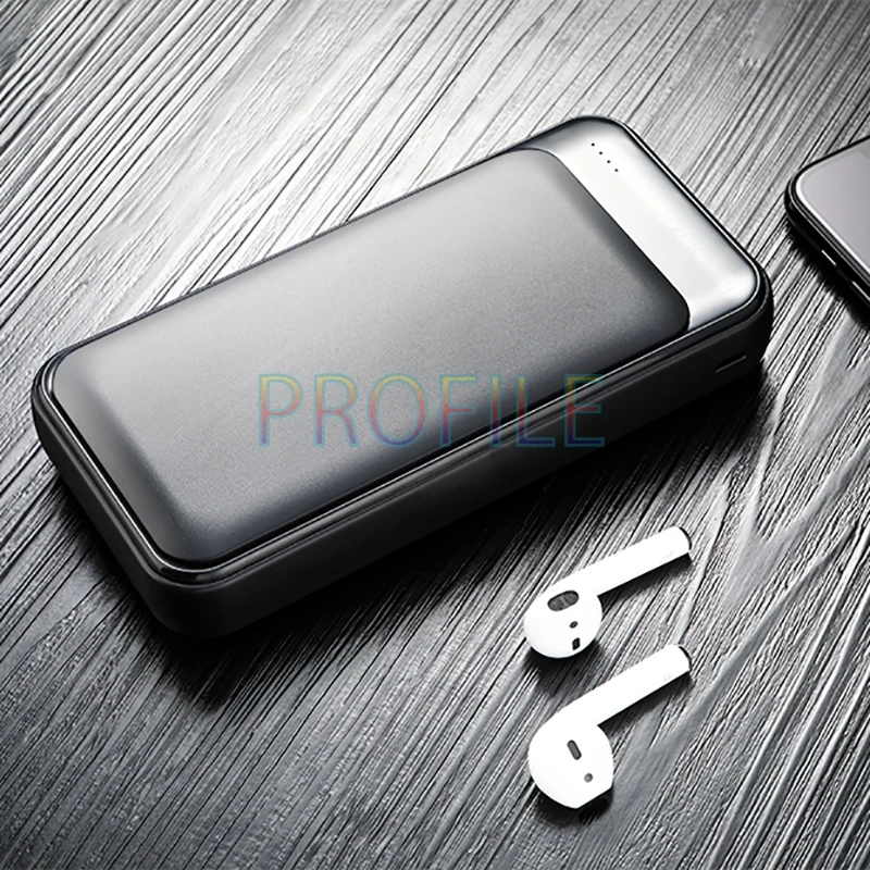 ROCK портативное зарядное устройство 20000 мА для мобильного телефона двойное