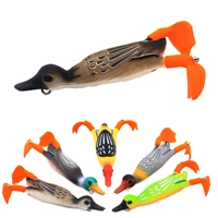 1 pcs duck fishing lure propeller flipper 9 5cm 12g top water wobbler isca artificial bait soft swimbait snakehead for fishing