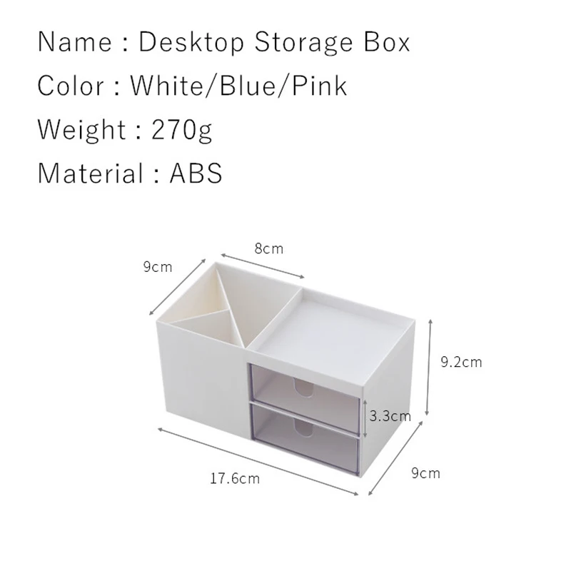 

Stationery Plastic Storage Box Nordic Creative Desktop Office Drawer Pen Holder Cosmetic Organizer Sundries Storage Box