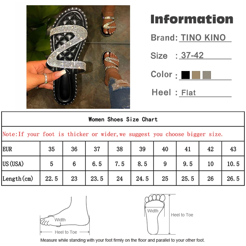 

Women Summer Crystal Bling Flat Slippers Woman Soft Jelly Shoes Female Slides Outdoor Beach Ladies Shoes Footwear Plus Size
