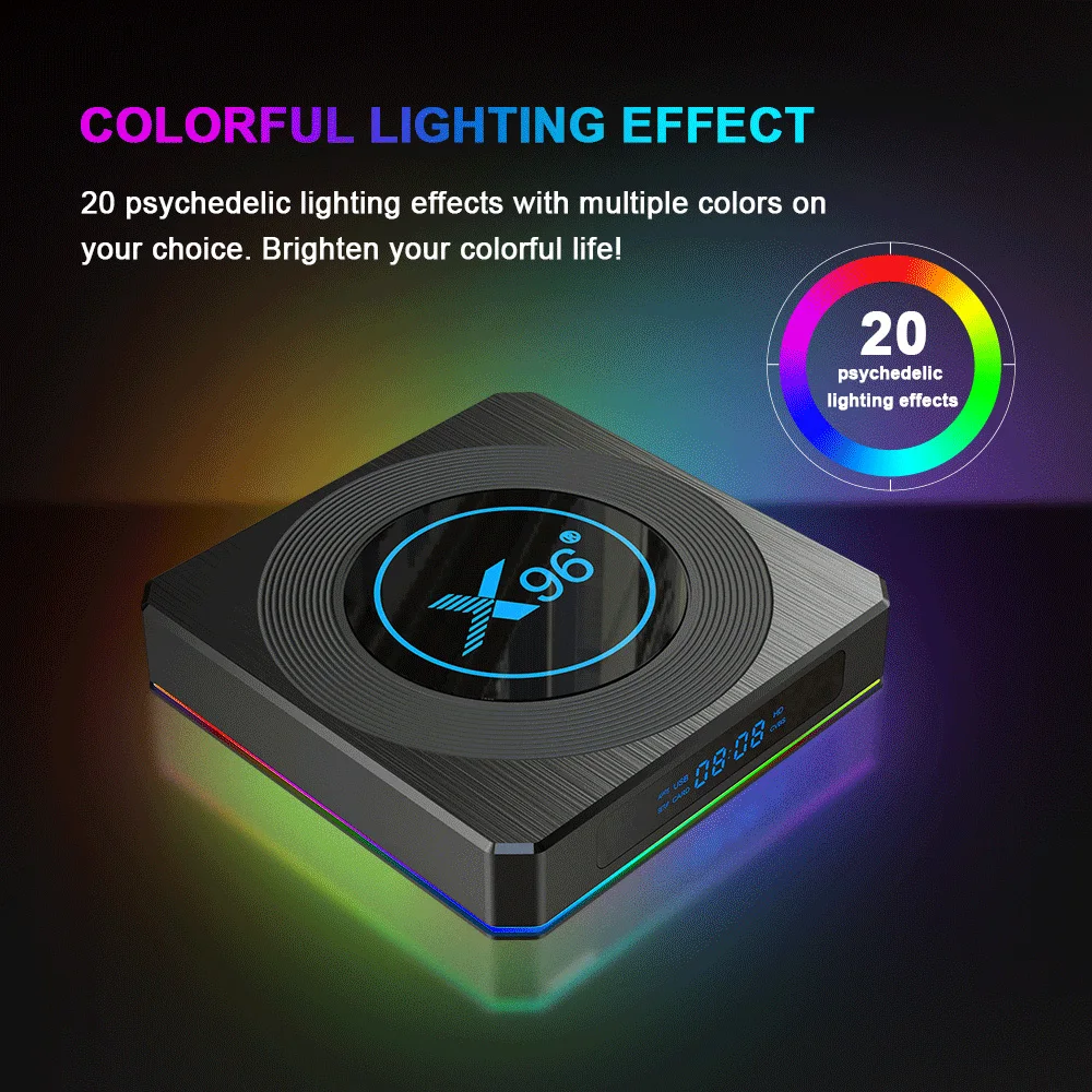 ТВ-приставка VONTAR X96 X4 Amlogic S905X4 Smart RGB светильник Android 11 4G 64G 2G16G Wifi Youtube AV1 медиаплеер 8K