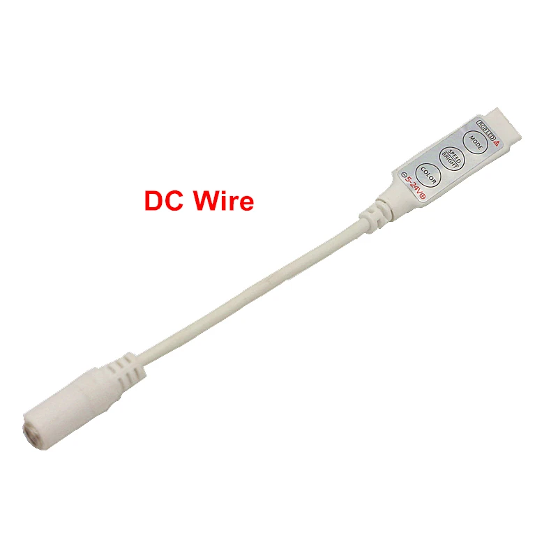 Мини 3Key RGB светодиодный контроллер DC 5 в 12 В 24 режим/скорость/яркий/цветной