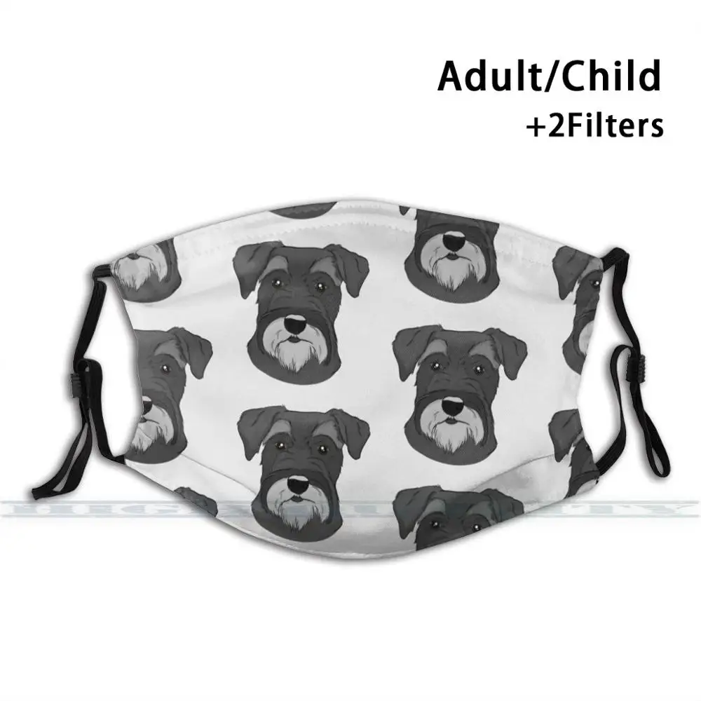 

Многоразовая маска Minature Schnauzer с принтом «Abigail», модная маска для лица с фильтром Pm2.5 для детей и взрослых, аббигал, миниатюрная