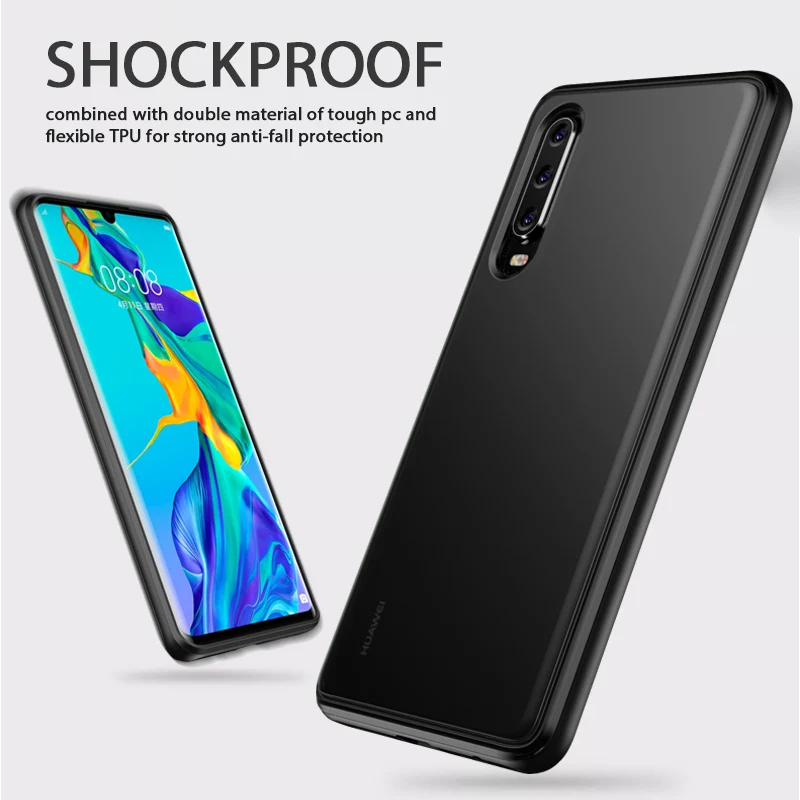 new phone case transparent frosted comfortable NO-Fingerprints back cover UNBreak full protective for HUAWEI P30 | Мобильные