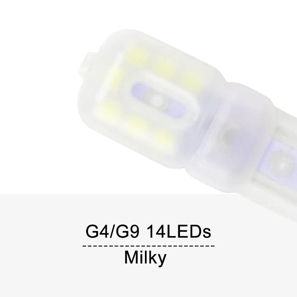 Milky 14led G4 G9 Светодиодная лампа 220 В светодиодная ампула 2835 SMD G4 5 Вт Светодиодная лампа AC200-240V G9 светодиодный светильник Прозрачный/молочный корпус домашний декоративный светильник ing - Испускаемый цвет: Milky 14led