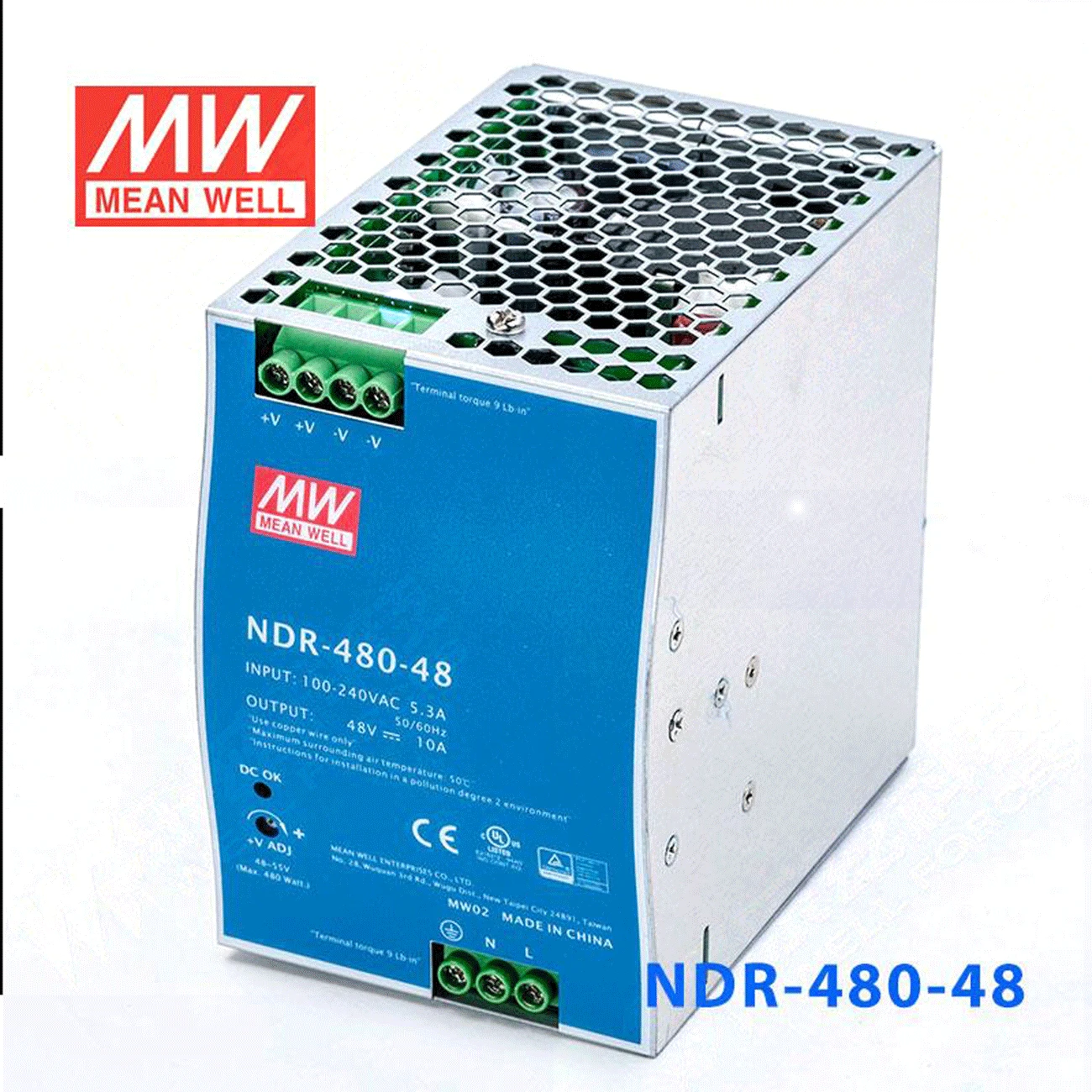 MEAN WELL металлический чехол NDR-480W-24/48 в экономичный единичный Промышленный DIN RAIL AC-DC