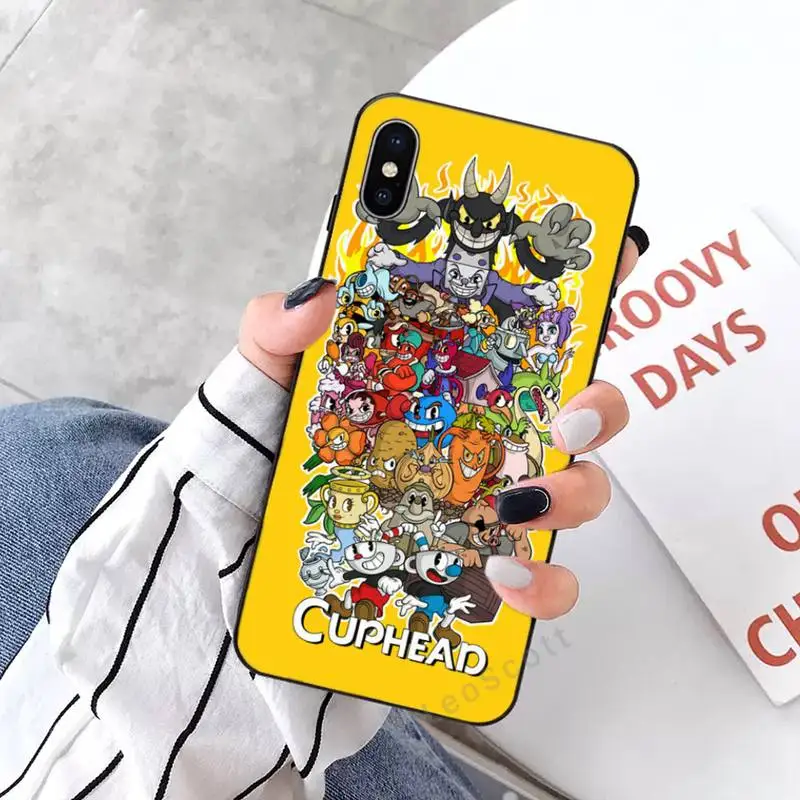 

Cuphead Painted Phone Case for iPhone 11 12 mini pro XS MAX 8 7 6 6S Plus X 5S SE 2020 XR