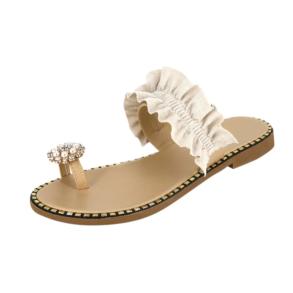 Женские отделан &quotжемчугом&quot Обувь на плоской подошве в богемном стиле Стиль