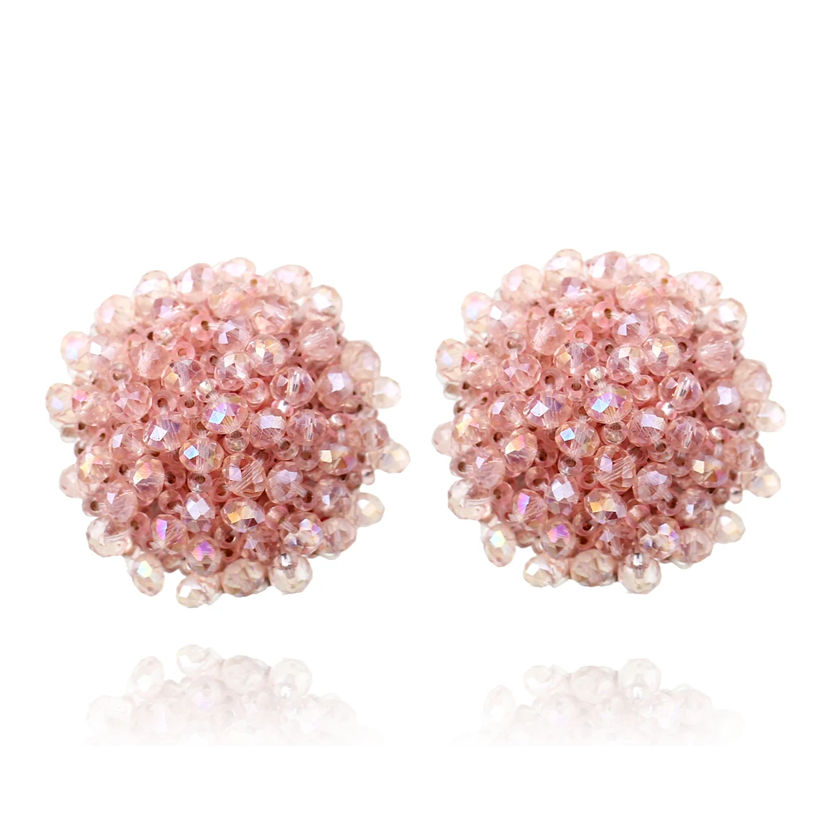 Ха ха и Тото модные красочные серьги гвоздики с кристаллами для девочек женские