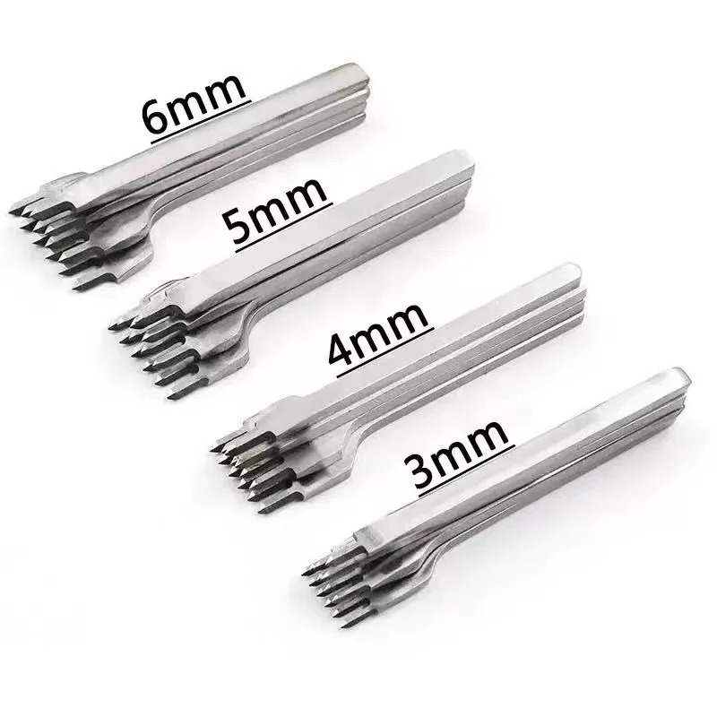 4 pieces/set of 6/5/4/3 mm leather craft puncher white steel diamond chop DIY tool hand-stitched stainless | Дом и сад