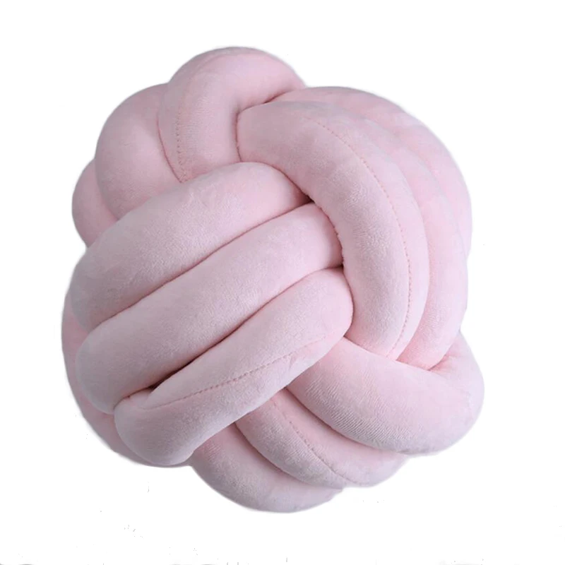 Плюшевый шарик с узлом диван патио подушка ручная работа декор для автомобиля