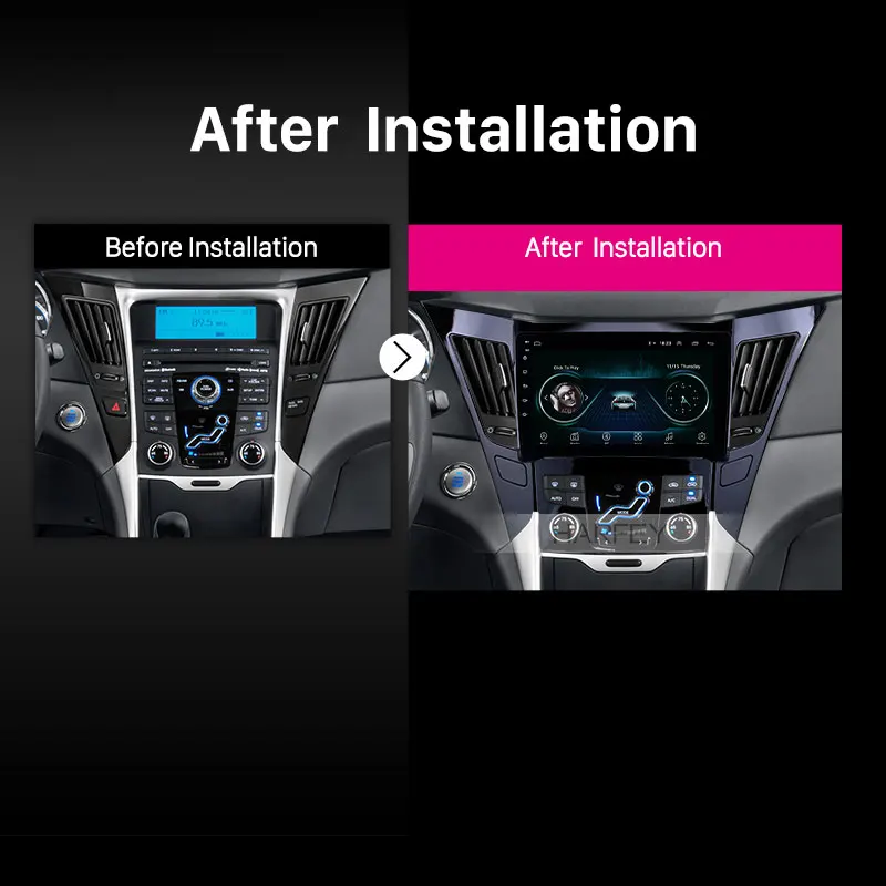 Harfey 9 &quotHD мультимедийный плеер Android 8 1 Автомобильный GPS радио для 2011 2015 Hyundai Sonata с