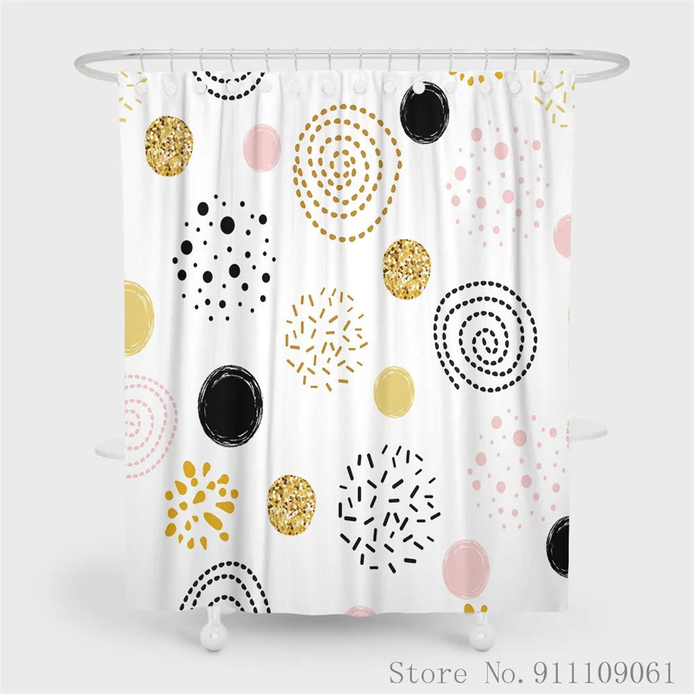 Занавеска для душа в современном стиле небольшая Водонепроницаемая