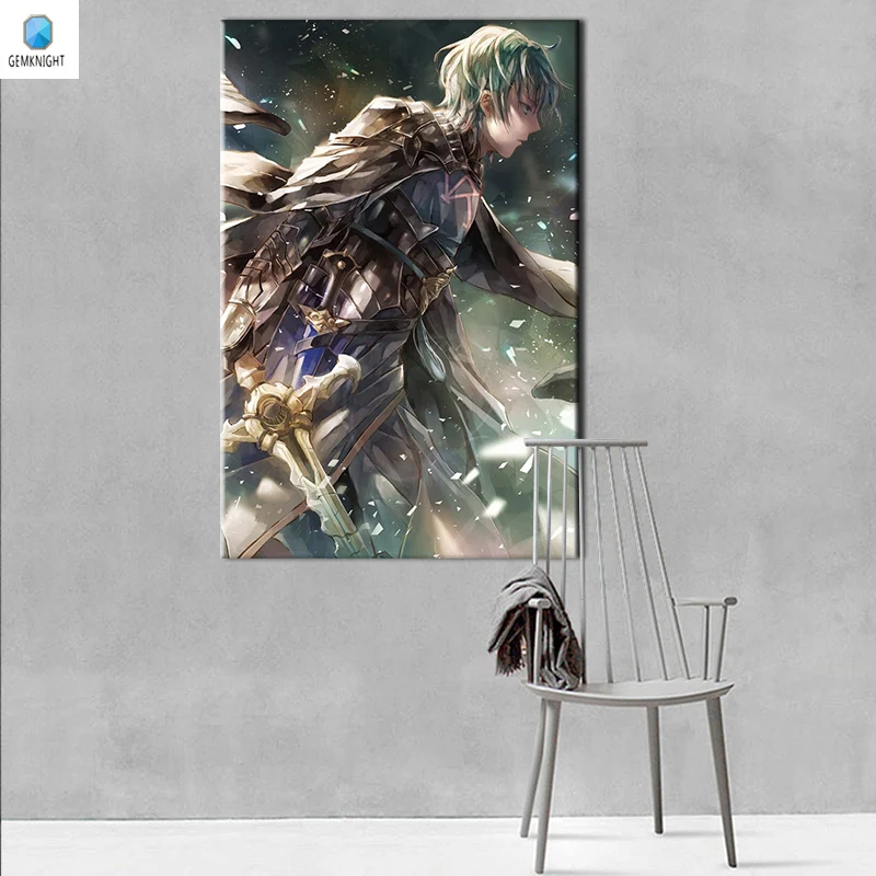 Цифровая картина по номерам огненная эмблема diy цифровая в японском стиле рамка