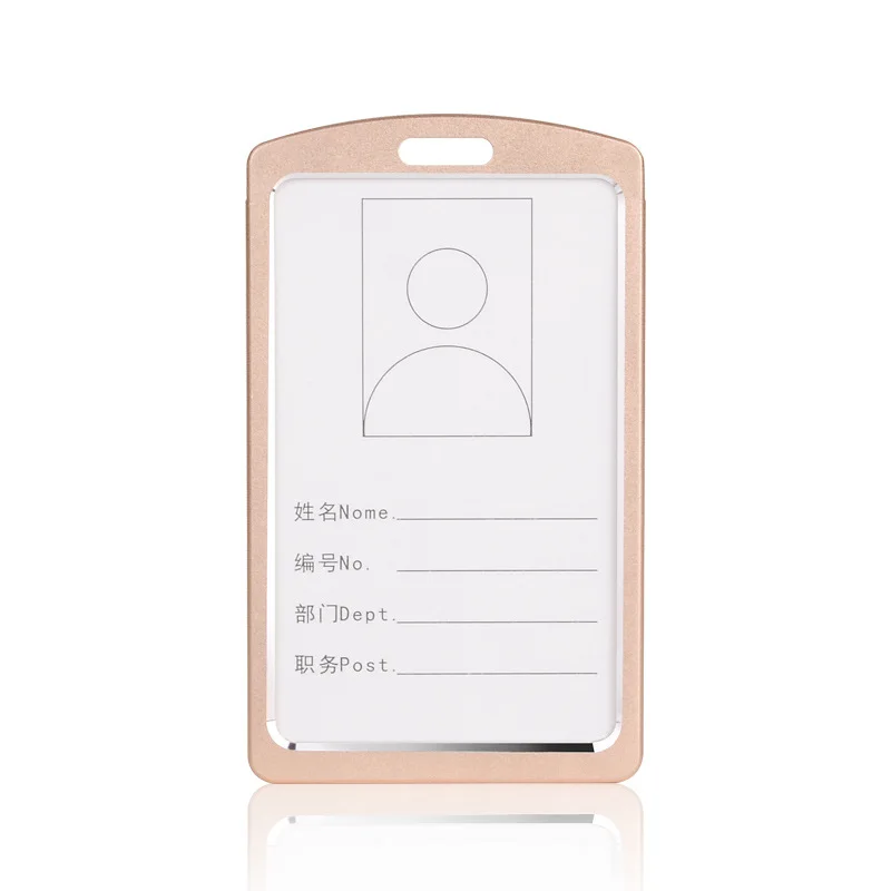 Металлический бейджа с держателем Id держатель для карт со шнурком Имя тег Биг