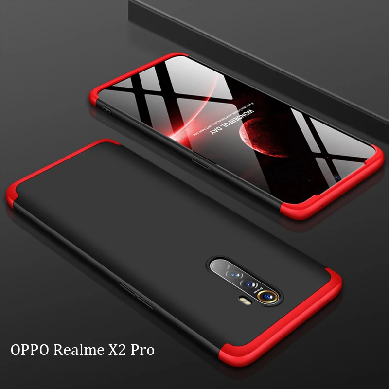 Чехол для OPPO Realme X2 Pro жесткий Гибридный чехол из поликарбоната 360 дюйма