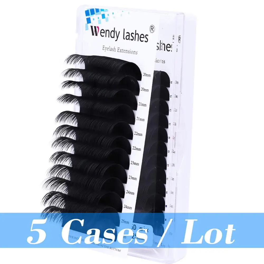 Ресницы норковые WENDYLASHES 5 чехлов 20 мм 25 Индивидуальные ресницы премиум