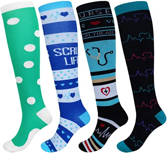 

Compression Socks Women Men Best For Running & Marathon,Varicose Veins Nursing Socks, Outdoor Hiking Cycling Knee High Stockings