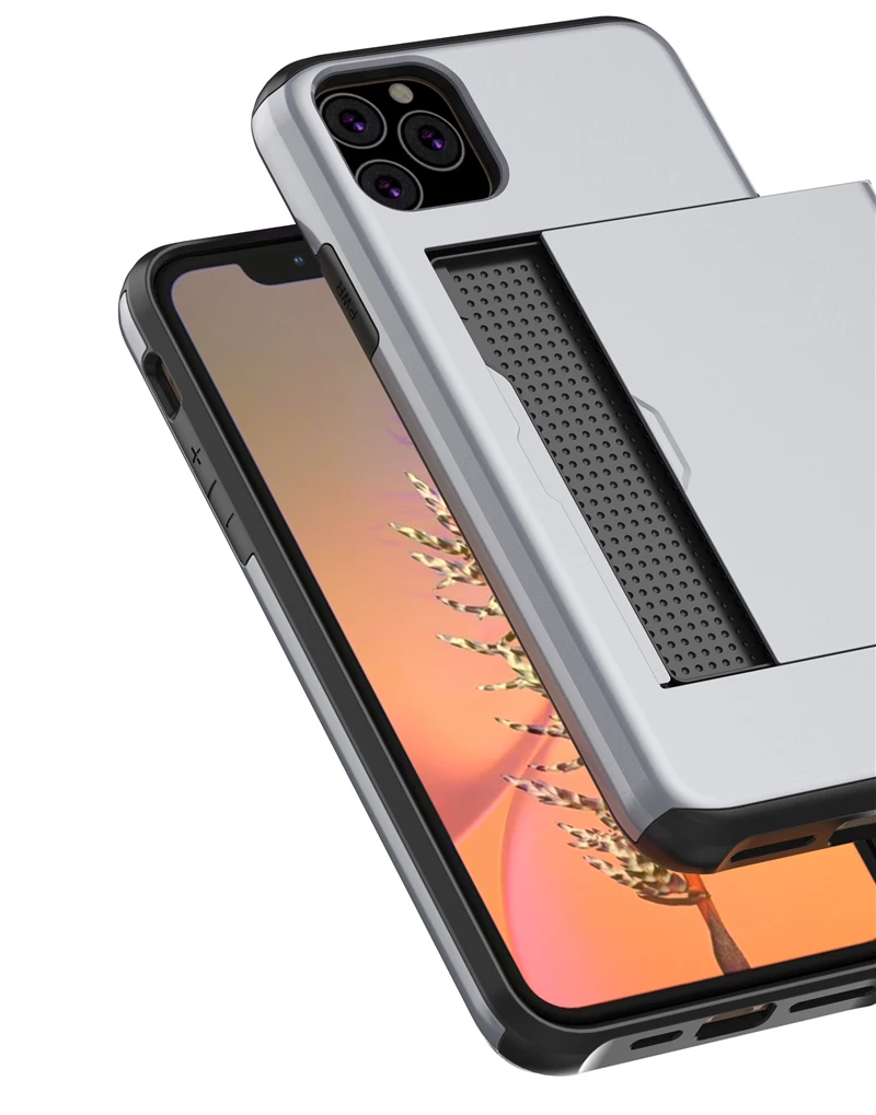 Чехол для мобильного телефона iSecret Spigen Slim Armor с высокой степенью защиты от ударов из TPU и ПК с карманом для карт для iPhone 11 Pro Max X XS XR 8 7 6 6S Plus.