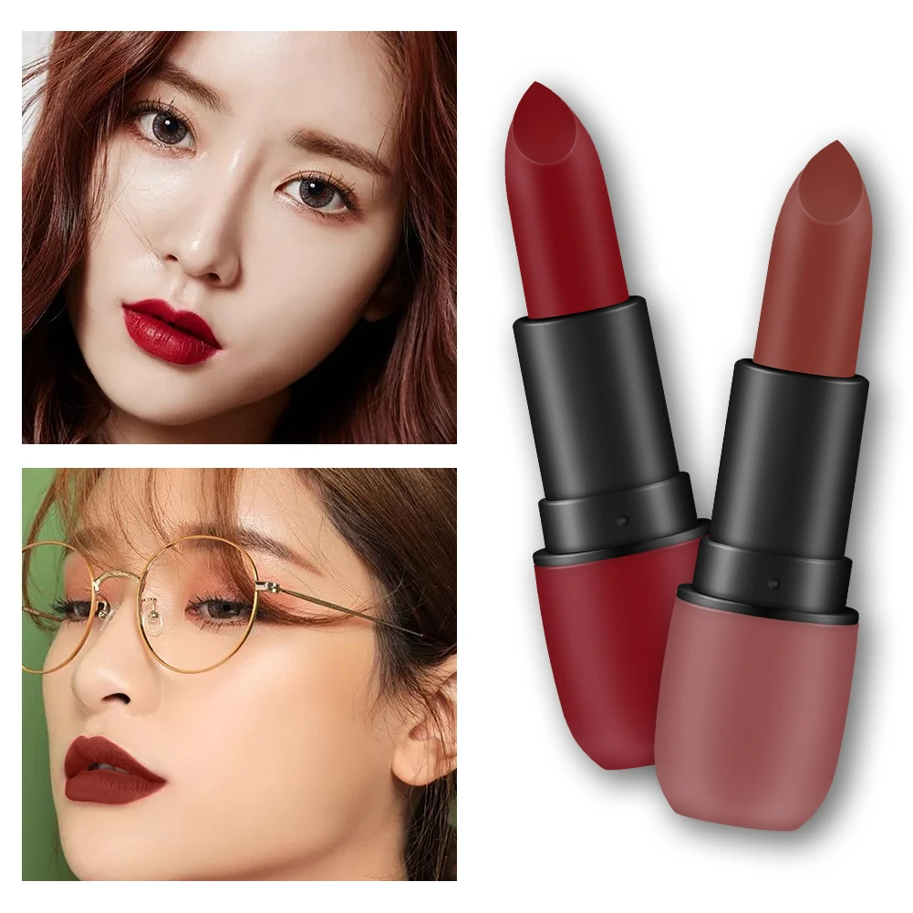 8 цветов Матовая бархатная Сексуальная губная помада стойкий водостойкий блеск