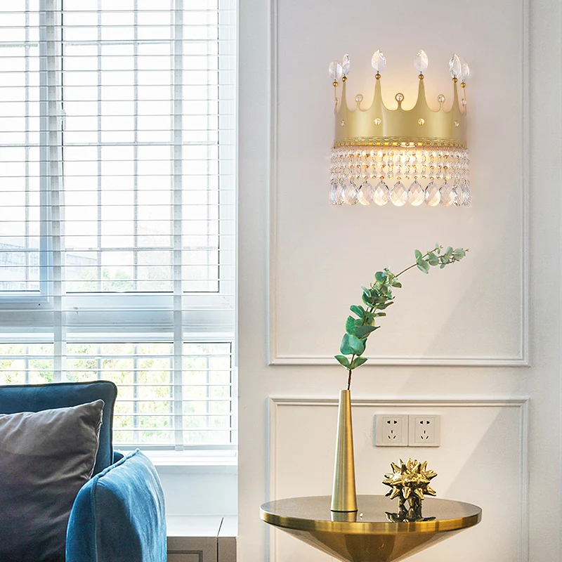 Современные светодиодные Настенные светильники в виде Золотой короны