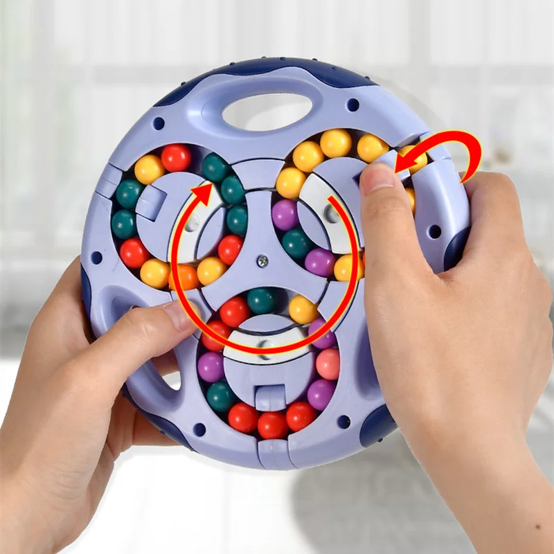 

Stress Relief Rotating Magic Bean Cube Fingertip Toy Spin Bead Puzzles Spinner Magic Children adult Funny Intelligence Game