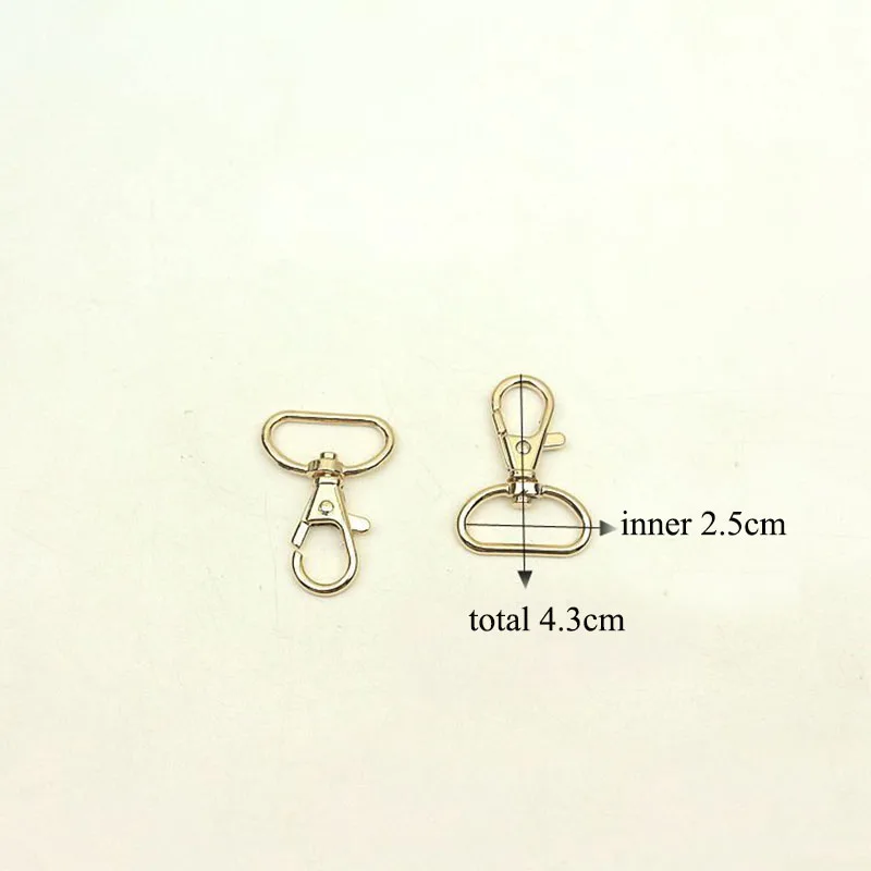 50Pcs 13/16/19/25mm Bags Strap Buckles Metal Lobster Clasp for Handbag Keychain Swivel Trigger Clips Snap Hook DIY Accessory