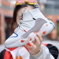 plus size 35 47 new camouflage womens sock shoes knit breathable high top white platform sneakers woman designer trainers shoes
