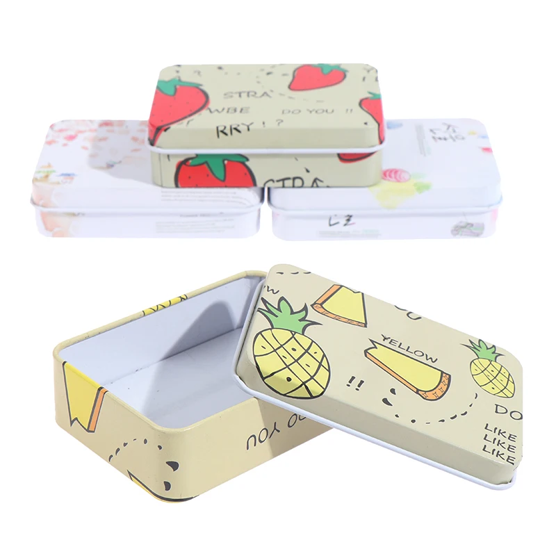 Красочная мини жестяная коробка герметичная банка упаковочные коробки для