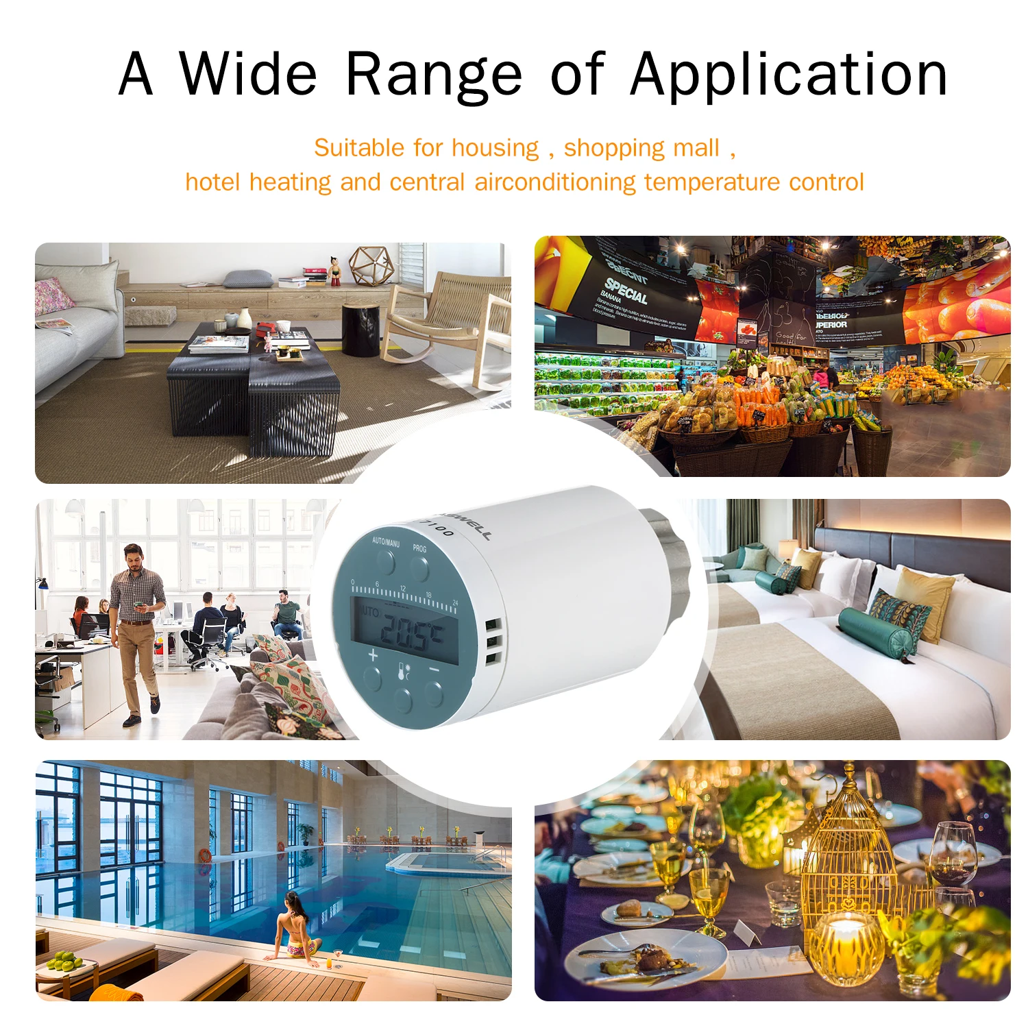 

SEA801-ZIGBEE Smart Heating Radiator Thermostat Compatible with Amazon Alexa Google Home Programmable Thermostatic Radiator Valv